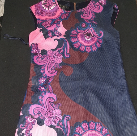 Ted Baker Trixy Paisley Midi Sheath Design Dress - Picture 2 of 7